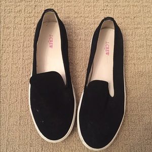 J CREW black slip on shoes size 8
